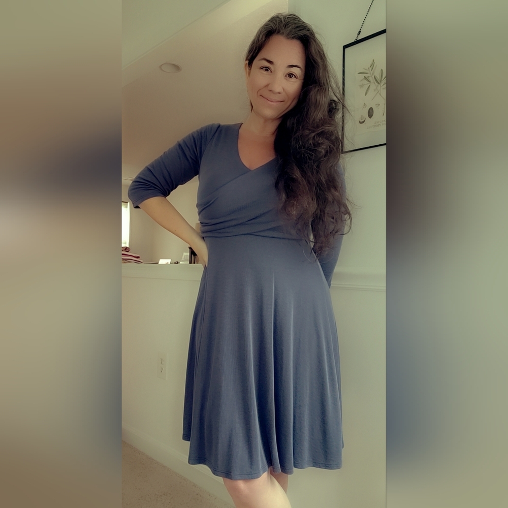 PRICE DROP! Elegant Periwinkle Wrap Dress